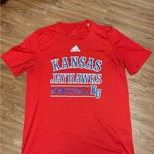 Adidas Red Kansas Jayhawks Basketball Tee